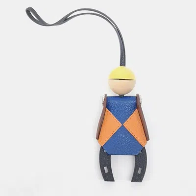 Pre-owned Hermes Hermès Jockey Multicolor Leather Bag Charm (b)