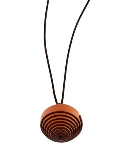 Pre-owned Hermes Jojoba Ball Pendant Necklace, 18" In Multicolor