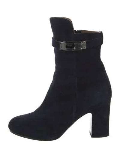 Pre-owned Hermes Joueuse Suede Boots In Multi