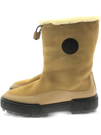 Pre-owned Hermes Journey Boots In Brown