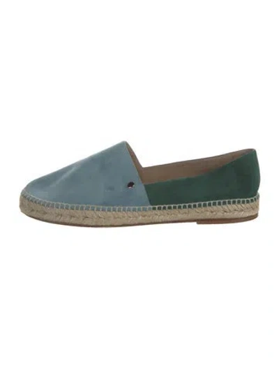 Pre-owned Hermes Joven Suede Espadrilles In Blue