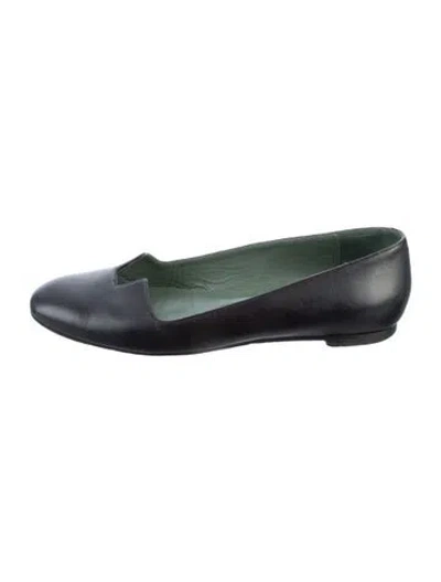 Pre-owned Hermes Joy H Logo Ballet Flats In Green