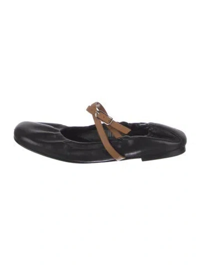 Pre-owned Hermes Joy Leather Mules In Black