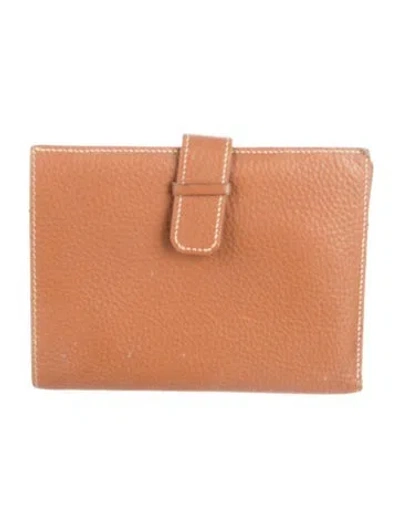 Pre-owned Hermes Julia Wallet In Brown