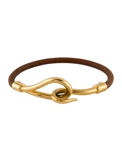 Pre-owned Hermes Jumbo H Bracelet In Multi