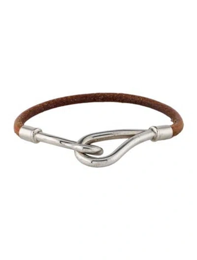 Pre-owned Hermes Jumbo Hook Bracelet In Brown