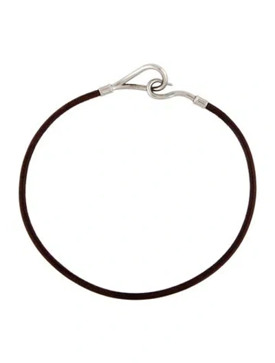 Pre-owned Hermes Jumbo Hook Choker Necklace, 14.75" In Multicolor