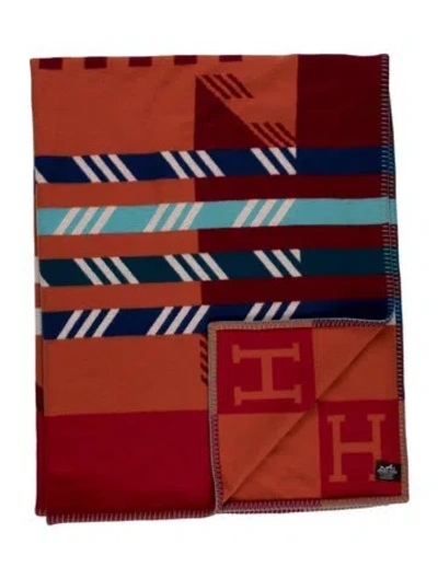 Pre-owned Hermes Jump'h Throw Blanket In Orange
