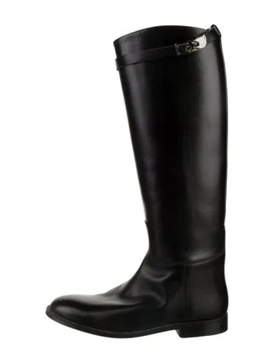 Pre-owned Hermes Jumping Leather Riding Boots In Black