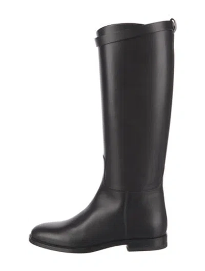 Pre-owned Hermes Jumping Leather Riding Boots In Black