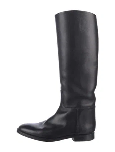 Pre-owned Hermes Jumping Leather Riding Boots In Black