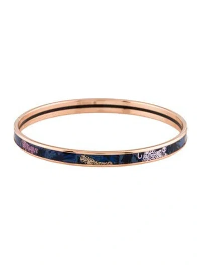 Pre-owned Hermes Jungle Camouflage Bangle Bracelet, 7" In Multi