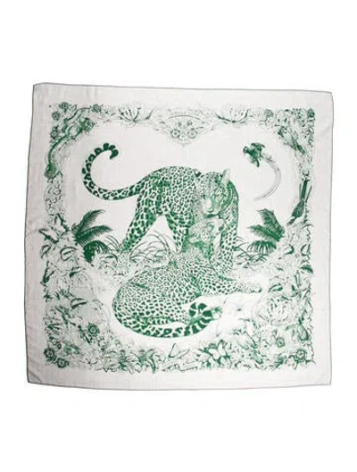 Pre-owned Hermes Jungle Love Cashmere Shawl In Multi