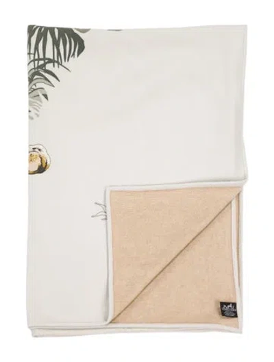 Pre-owned Hermes Jungle Love Cashmere Throw Blanket In Neutral