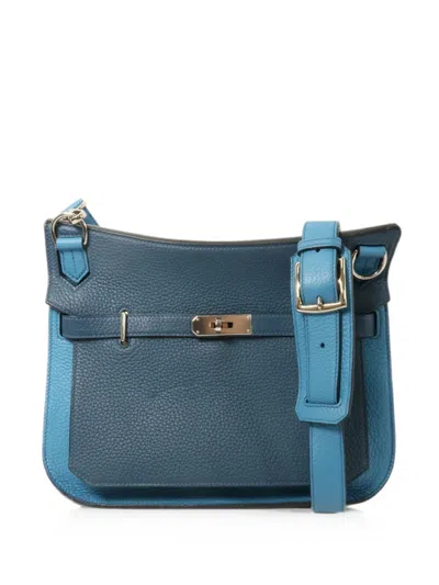 Pre-owned Hermes Jypsiere 28 Shoulder Bag In Blue