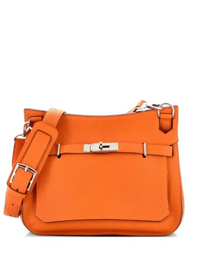 Pre-owned Hermes Jypsiere Bag Clemence 28 Shoulder Bag In Orange