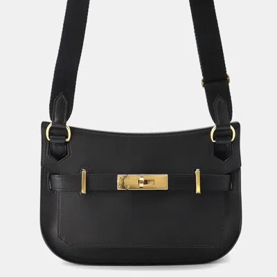 Pre-owned Hermes Jypsiere Mini Black Evercolor