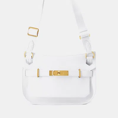 Pre-owned Hermes Jypsiere New White Evercolor Size Mini