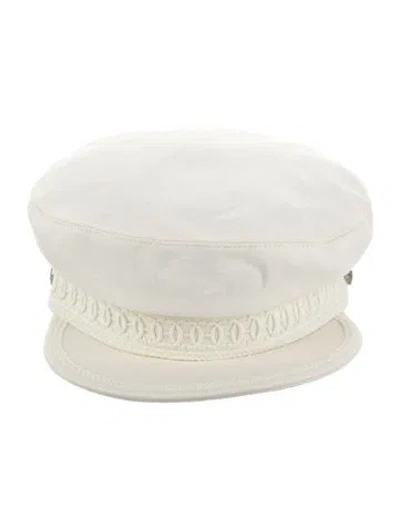 Pre-owned Hermes Kabul Button Newsboy Cap In Neutral