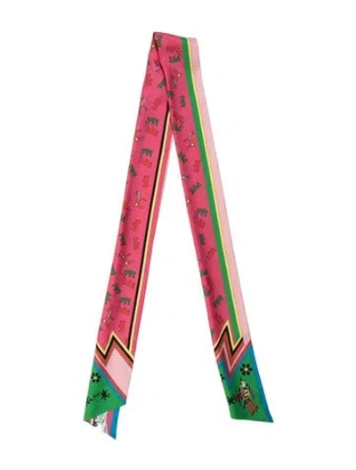 Pre-owned Hermes Kachina Maxi Silk Twilly Scarf In Pink