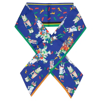 Pre-owned Hermes Kachinas Maxi Twilly - Cobalt Bleu Green - New / Care Tag!