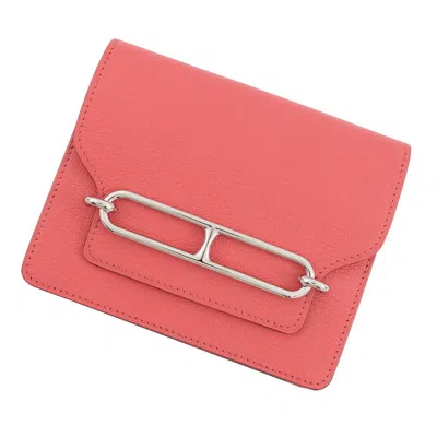 Pre-owned Hermes Kara Chevre Myzore Leather Coin Purse/coin Case ()