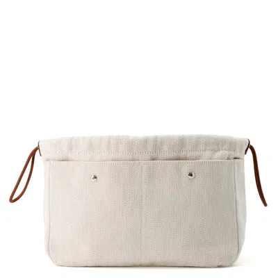 Pre-owned Hermes Kara Feu Toile Chevron Barenia Leather Pouch () In Multi