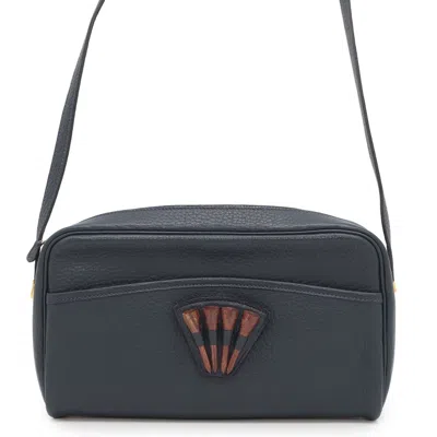 Pre-owned Hermes Kara Navy Fjord Leather Shoulder Bag ()