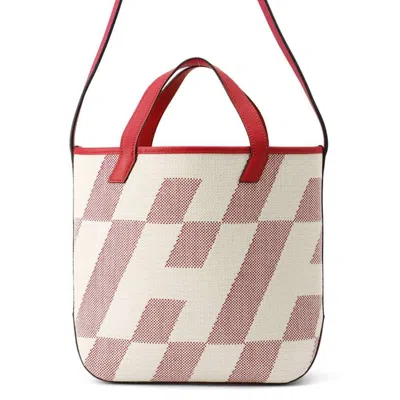 Pre-owned Hermes Kara Swift Leather Toile H Handbag Tote Bag ()