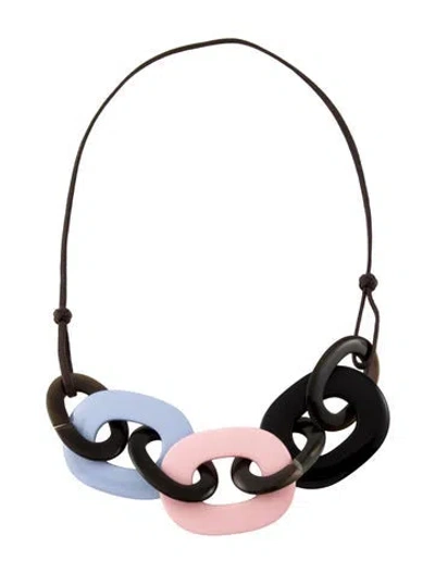 Pre-owned Hermes Karamba Collar Necklace, 27" In Multi