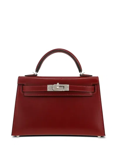 Pre-owned Hermes Kelly 20 Shoulder Bag In Red