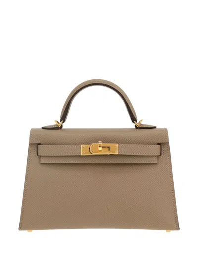Pre-owned Hermes Kelly 20 Tote Bag In Brown