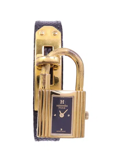 Pre-owned Hermes Kelly 20mm Watch In Black