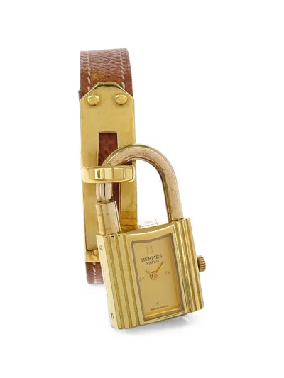 Pre-owned Hermes Kelly 20mm Watch In Gold