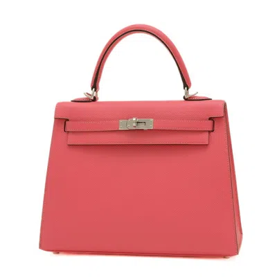 Hermes Kelly 25 Leather Handbag () In Pink