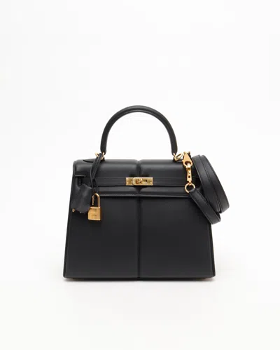 Pre-owned Hermes Hermès Kelly 25 Swift Padded Sellier Bag In Black