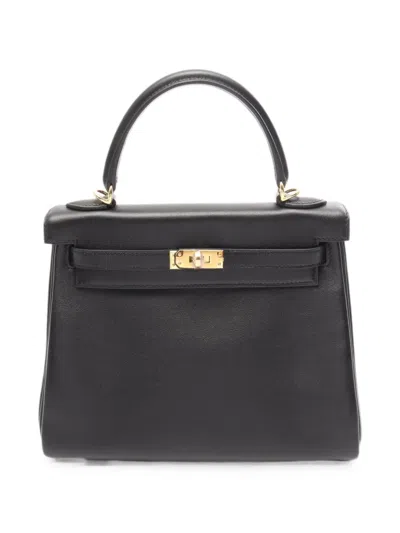 Pre-owned Hermes Kelly 25 Tote Bag In Black