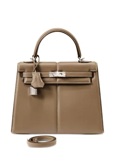 Pre-owned Hermes Kelly 25 Tote Bag In Brown
