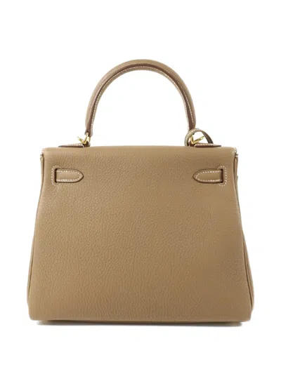 Pre-owned Hermes Kelly 25 Two-way Handbag In Neutral