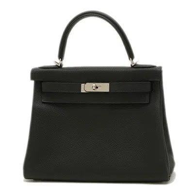 Hermes Kelly 28 Leather Handbag () In Black