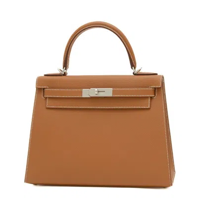Hermes Kelly 28 Leather Handbag () In Brown