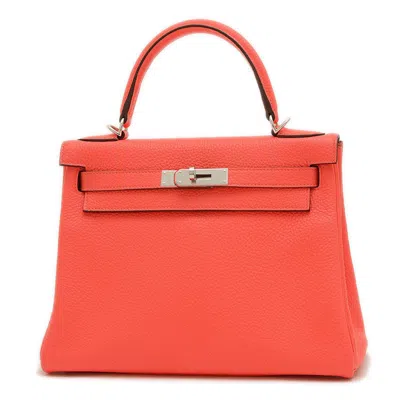 Hermes Kelly 28 Leather Handbag () In Red