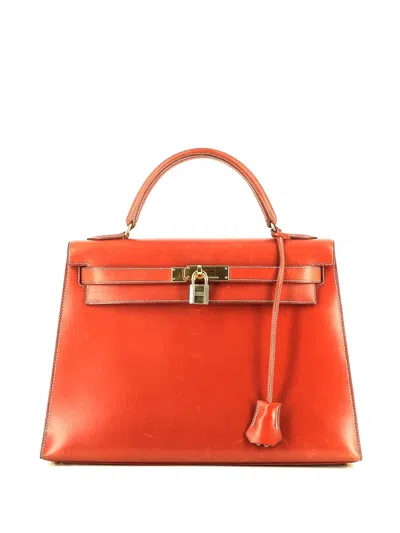 Pre-owned Hermes  Kelly 32 Bag In Red