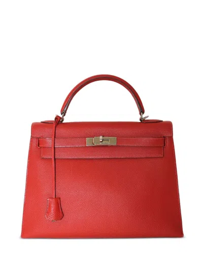 Pre-owned Hermes Kelly 32 Handbag In 红色