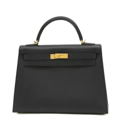 Hermes Kelly 32 Leather Handbag () In Black