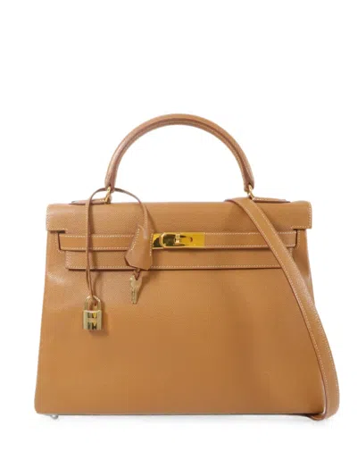 Pre-owned Hermes Kelly 32 Tote Bag In Neutral