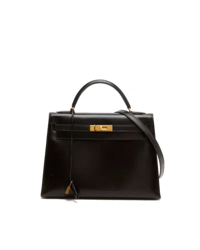 Hermes Hermès Kelly Box 32 Sellier Bag In Black