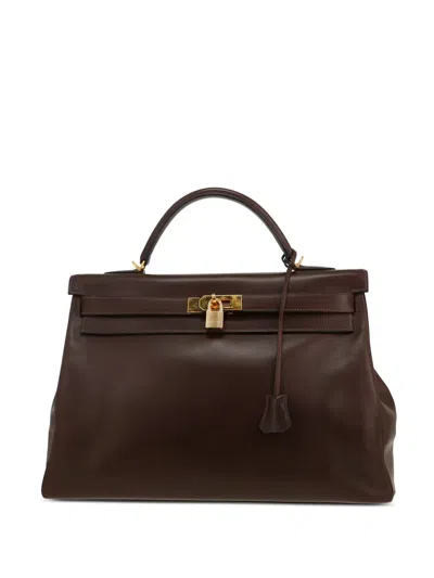 Pre-owned Hermes Kelly Box Leather Handbag