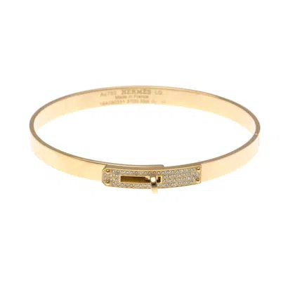Pre-owned Hermes Kelly Bracelet 18k Rose Gold And Pave Diamonds Gold Pink_gold Bracelet Jewelry ()
