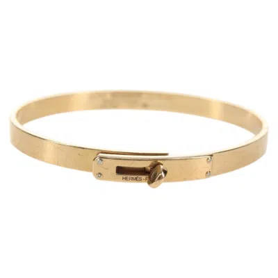 Pre-owned Hermes Kelly Bracelet 18k Yellow Gold And Pave Diamonds Gold Yellow_gold Bracelet Jewelry (